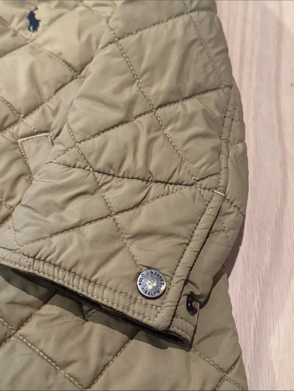 Polo by Ralph Lauren Beige Khaki Boys Size 5 Quilted Kids Puffer Jacket